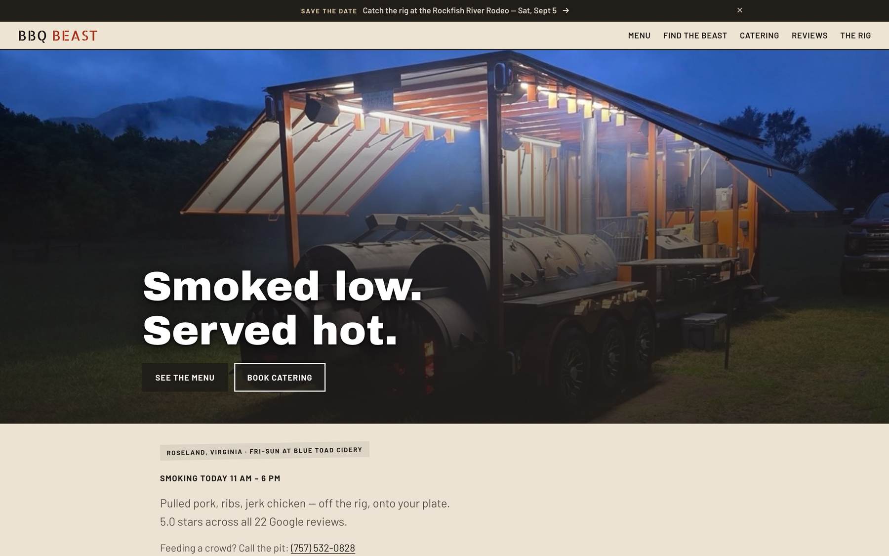 BBQ Beast homepage
